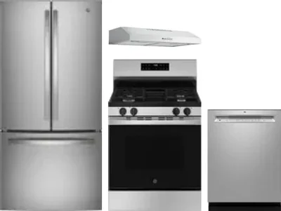 4 Piece Package Includes Refrigerator, Range, Hood And Dishwasher