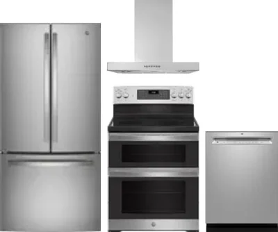 4 Piece Package Includes Refrigerator, Range, Hood And Dishwasher