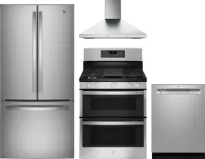 4 Piece Package Includes Refrigerator, Range, Hood And Dishwasher