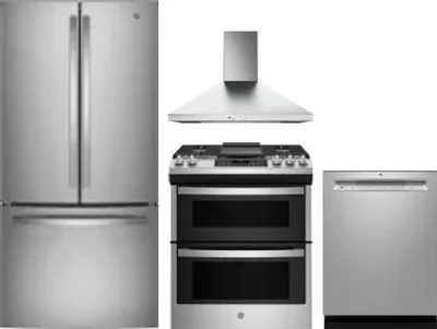 4 Piece Package Includes Refrigerator, Range, Hood And Dishwasher