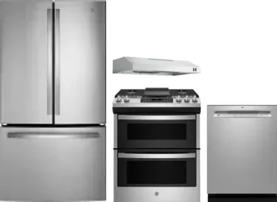 4 Piece Package Includes Refrigerator, Range, Hood And Dishwasher