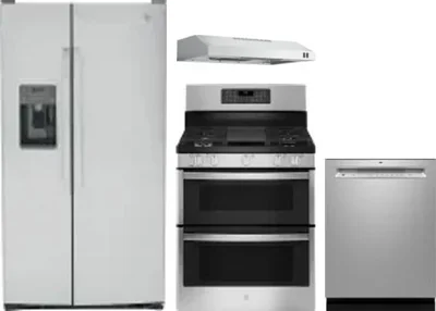 4 Piece Package Includes Refrigerator, Range, Hood And Dishwasher