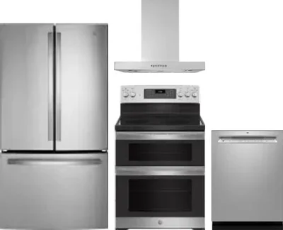 4 Piece Package Includes Refrigerator, Range, Hood And Dishwasher