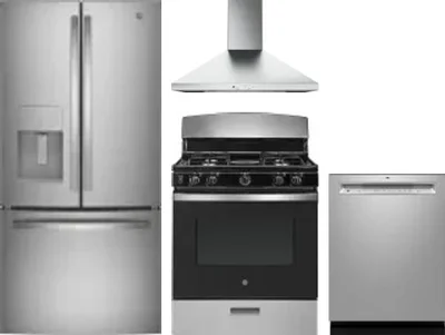 4 Piece Package Includes Refrigerator, Range, Hood And Dishwasher