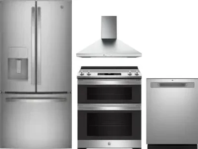 4 Piece Package Includes Refrigerator, Range, Hood And Dishwasher