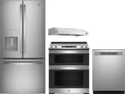 4 Piece Package Includes Refrigerator, Range, Hood And Dishwasher