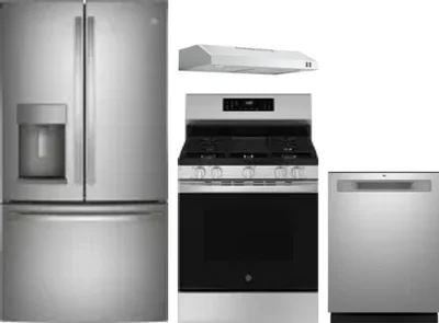 4 Piece Package Includes Refrigerator, Range, Hood And Dishwasher