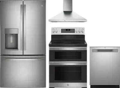 4 Piece Package Includes Refrigerator, Range, Hood And Dishwasher