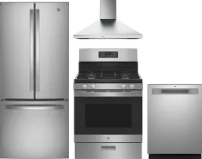 4 Piece Package Includes Refrigerator, Range, Hood And Dishwasher