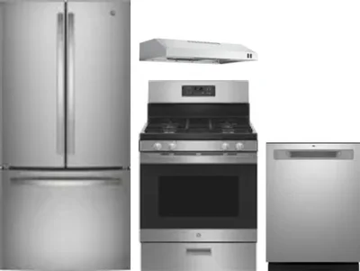 4 Piece Package Includes Refrigerator, Range, Hood And Dishwasher