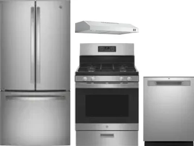 4 Piece Package Includes Refrigerator, Range, Hood And Dishwasher