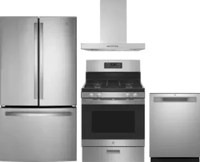 4 Piece Package Includes Refrigerator, Range, Hood And Dishwasher