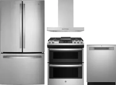 4 Piece Package Includes Refrigerator, Range, Hood And Dishwasher