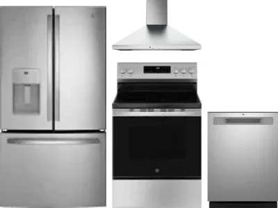 4 Piece Package Includes Refrigerator, Range, Hood And Dishwasher