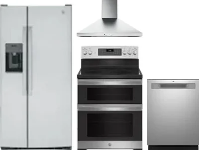 4 Piece Package Includes Refrigerator, Range, Hood And Dishwasher