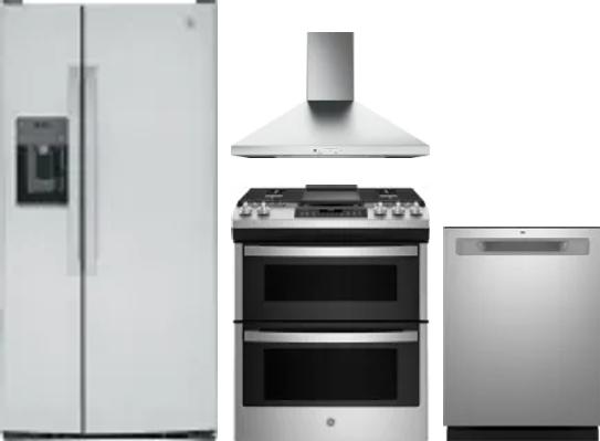 4 Piece Package Includes Refrigerator, Range, Hood And Dishwasher