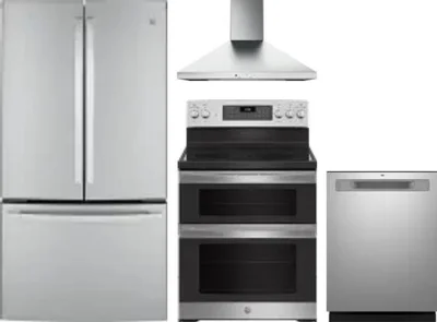 4 Piece Package Includes Refrigerator, Range, Hood And Dishwasher