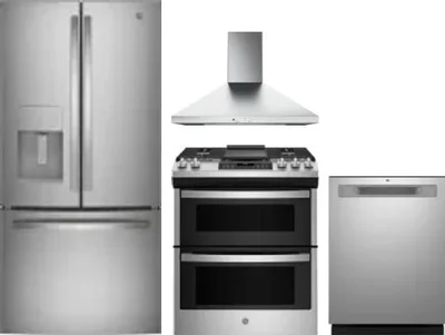 4 Piece Package Includes Refrigerator, Range, Hood And Dishwasher
