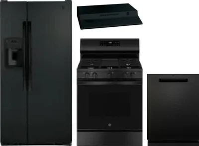 4 Piece Package Includes Refrigerator, Range, Hood And Dishwasher