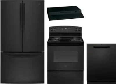 4 Piece Package Includes Refrigerator, Range, Hood And Dishwasher