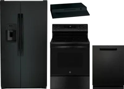 4 Piece Package Includes Refrigerator, Range, Hood And Dishwasher