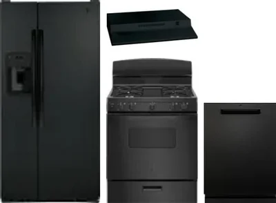 4 Piece Package Includes Refrigerator, Range, Hood And Dishwasher