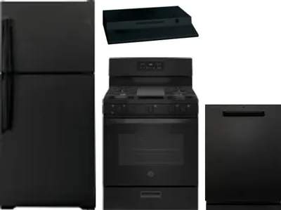 4 Piece Package Includes Refrigerator, Range, Hood And Dishwasher