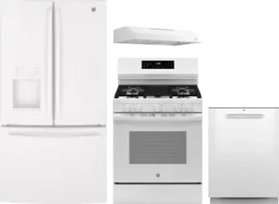 4 Piece Package Includes Refrigerator, Range, Hood And Dishwasher