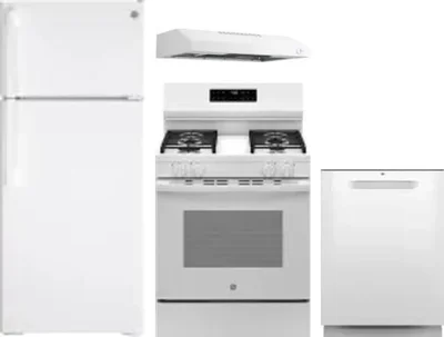4 Piece Package Includes Refrigerator, Range, Hood And Dishwasher
