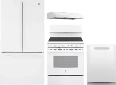 4 Piece Package Includes Refrigerator, Range, Hood And Dishwasher
