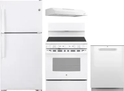 4 Piece Package Includes Refrigerator, Range, Hood And Dishwasher