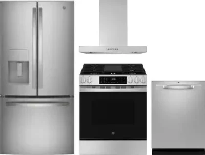 4 Piece Package Includes Refrigerator, Range, Hood And Dishwasher