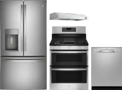 4 Piece Package Includes Refrigerator, Range, Hood And Dishwasher
