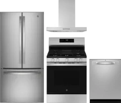 4 Piece Package Includes Refrigerator, Range, Hood And Dishwasher
