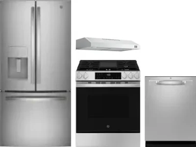 4 Piece Package Includes Refrigerator, Range, Hood And Dishwasher