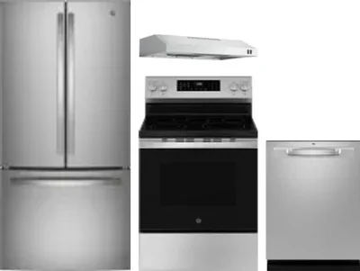 4 Piece Package Includes Refrigerator, Range, Hood And Dishwasher