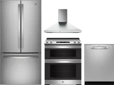 4 Piece Package Includes Refrigerator, Range, Hood And Dishwasher