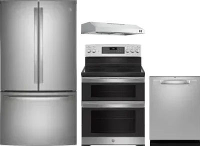 4 Piece Package Includes Refrigerator, Range, Hood And Dishwasher