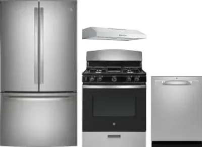4 Piece Package Includes Refrigerator, Range, Hood And Dishwasher