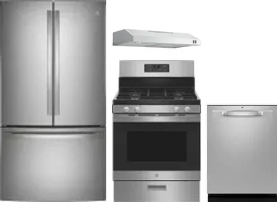 4 Piece Package Includes Refrigerator, Range, Hood And Dishwasher