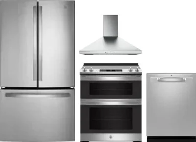 4 Piece Package Includes Refrigerator, Range, Hood And Dishwasher