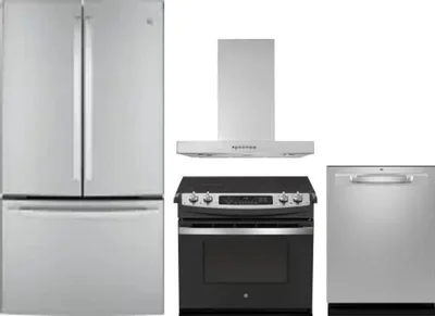4 Piece Package Includes Refrigerator, Range, Hood And Dishwasher