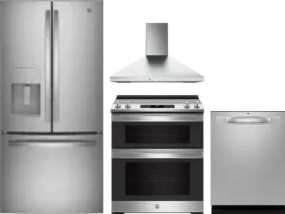 4 Piece Package Includes Refrigerator, Range, Hood And Dishwasher