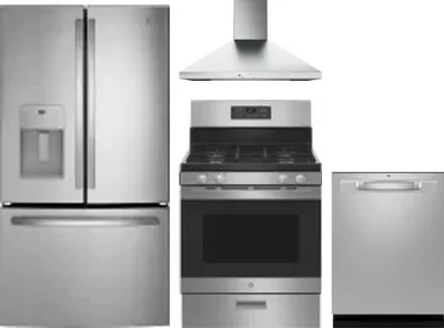 4 Piece Package Includes Refrigerator, Range, Hood And Dishwasher