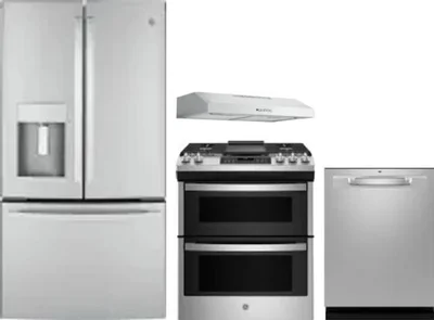 4 Piece Package Includes Refrigerator, Range, Hood And Dishwasher