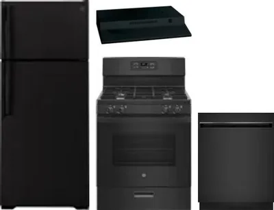 4 Piece Package Includes Refrigerator, Range, Hood And Dishwasher