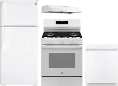4 Piece Package Includes Refrigerator, Range, Hood And Dishwasher