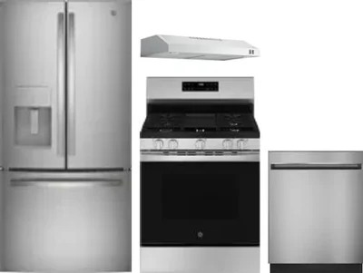 4 Piece Package Includes Refrigerator, Range, Hood And Dishwasher