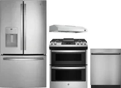 4 Piece Package Includes Refrigerator, Range, Hood And Dishwasher