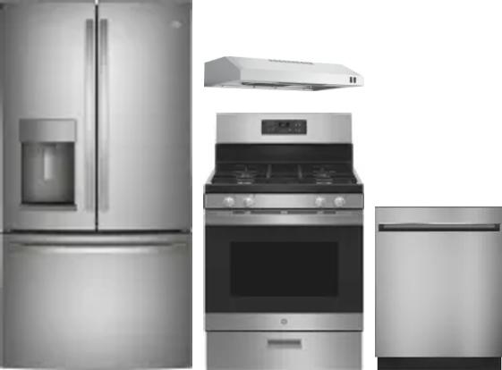 4 Piece Package Includes Refrigerator, Range, Hood And Dishwasher